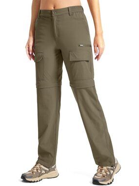 Lightweight Convertible Hiking Pants for Women - Zip-Off Cargo Style, Quick-Dry